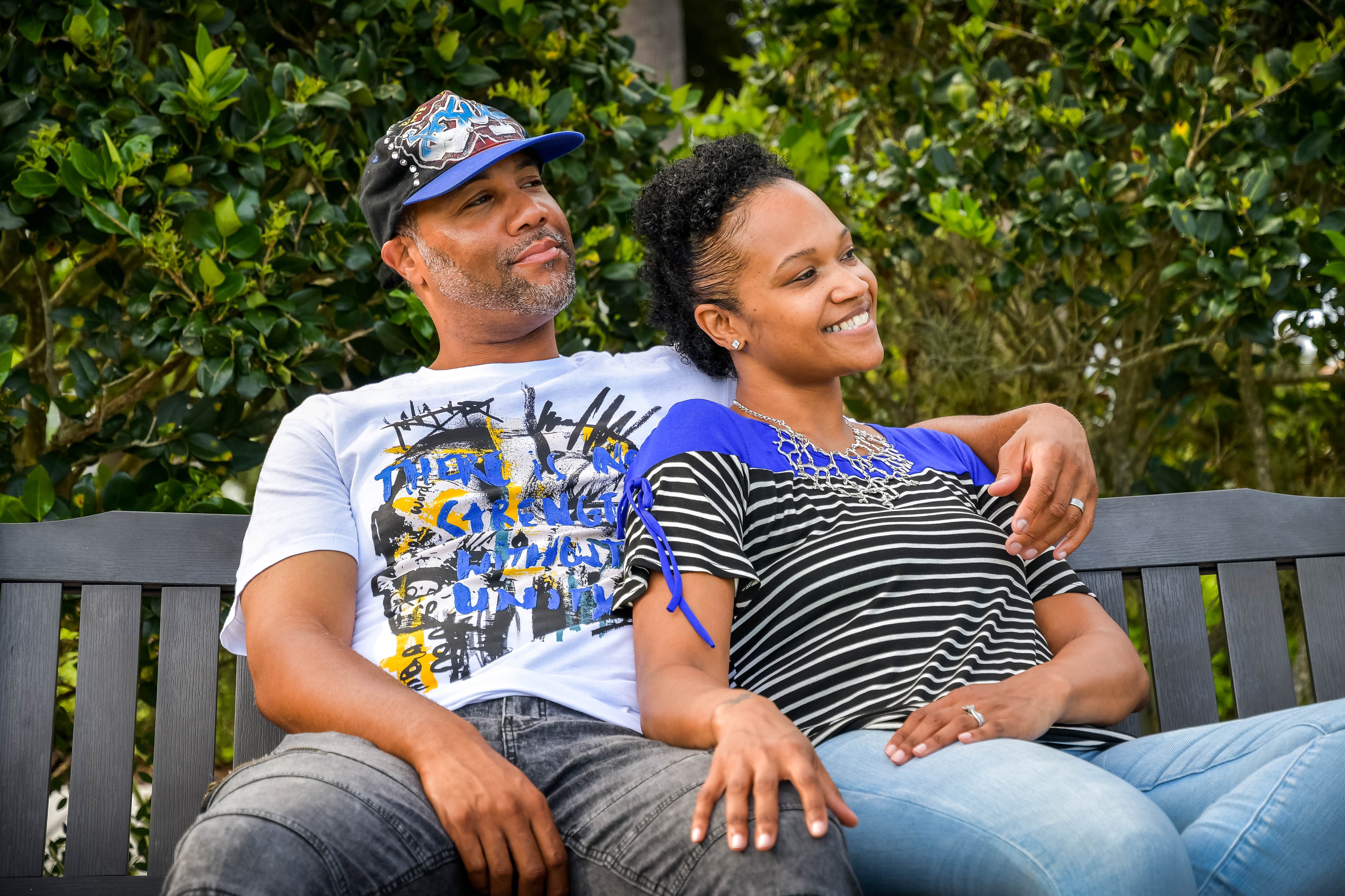 couple sitting on a bench together